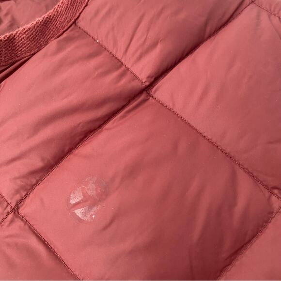 Marine Layer Laney Puffer Coat Jacket Duck Feather Down Maroon Size Medium - Picture 11 of 11